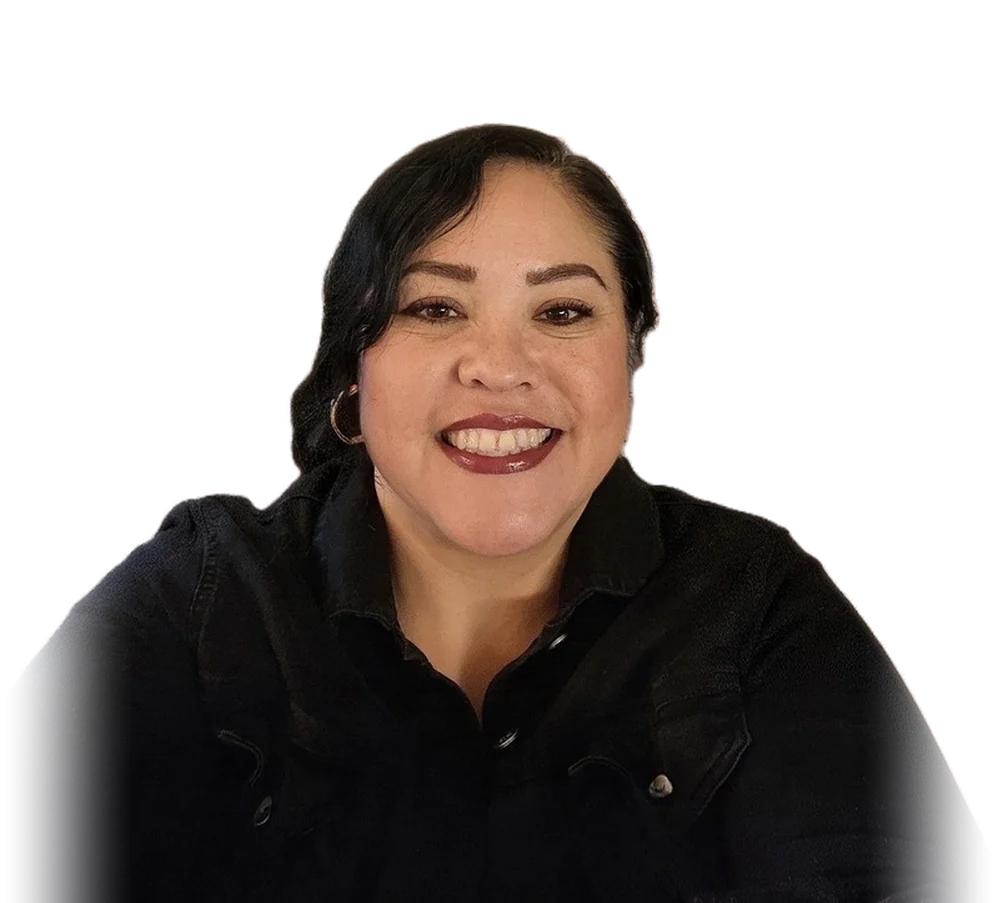 Brooke (Kizer) Knight, smiling, in a black jacket